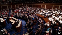 President Donald Trump delivers his State of the Union address to a joint session of Congress on Capitol Hill in Washington, Feb. 5, 2019. 