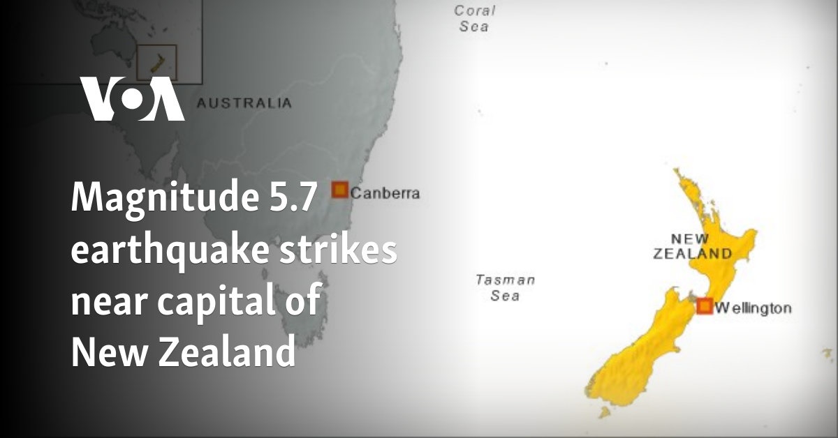 A 5.7 magnitude earthquake hits the New Zealand capital