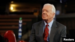 Cựu tổng thống Jimmy Carter tại Đại hội Toàn quốc Đảng Dân Chủ năm 2008 tại Denver, Colorado.