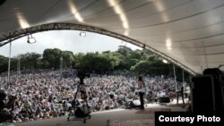 Meister performs at Kirstenbosch, South Africa (Courtesy Natasha Meister)