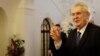Czech President Zeman Tells Backers He Will Run for Second Term