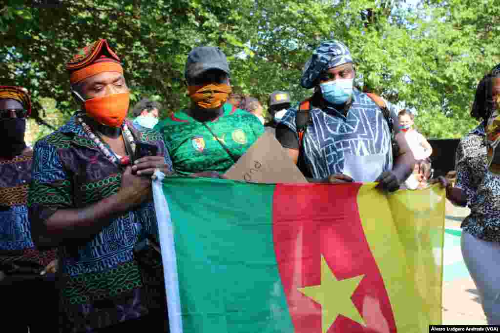 Manifesta&#231;&#227;o da di&#225;spora africana em Washington DC em solidariedade com o movimento Black Lives Matter. 