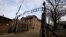 The gate of the Auschwitz I Nazi death camp in Oswiecim, Poland, Monday, Jan. 27, 2020. 