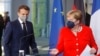 Fransa Cumhurbaşkanı Macron ve Almanya Başbakanı Merkel