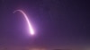 This U.S. Air Force handout photo shows an unarmed Minuteman III intercontinental ballistic missile launching during an operational test at 1:13 a.m. Pacific Time, at Vandenberg Air Force Base, California.