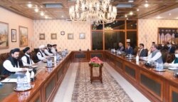 Pakistani officials and Taliban delegates meet in Islamabad, Aug. 25, 2020. (Photo courtesy of Pakistan Foreign Office).