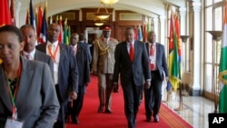 Leaders gather at the African Union summit in Addis Ababa, Jan. 29, 2015.