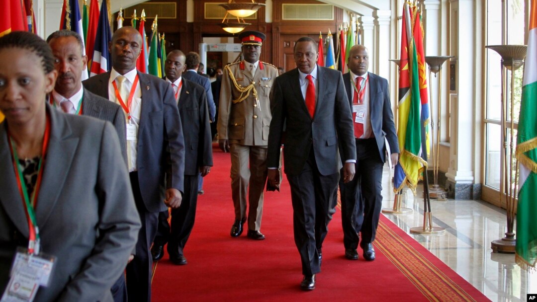 FILE - Leaders gather at the African Union summit in Addis Ababa, Jan. 29, 2015. 