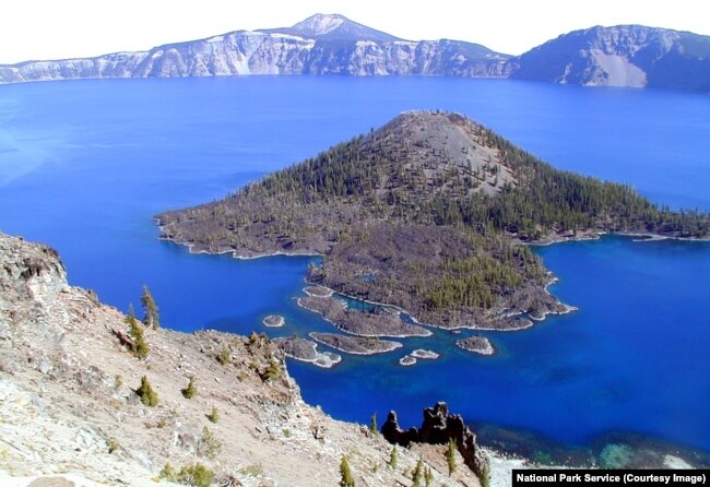 Wizard Island and Crater Lake