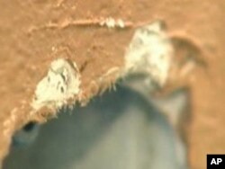 Close-up view of faulty drywall