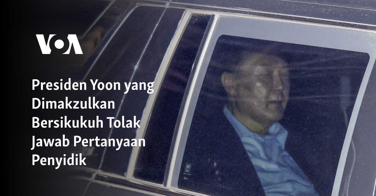 Presiden Yoon yang Dimakzulkan Bersikukuh Tolak Jawab Pertanyaan Penyidik