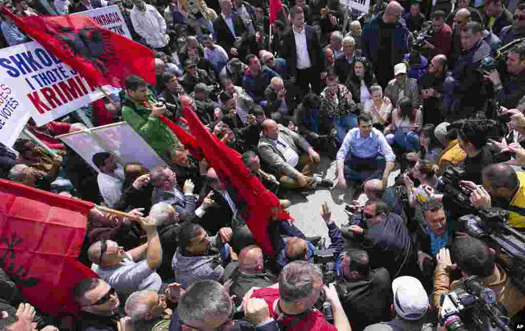 Albania Opposition Protest