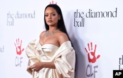 Rihanna attends the 2nd Annual Diamond Ball at The Barker Hangar on December 10, 2015 in Santa Monica, Calif.