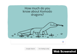 The latest "Google Doodle" honored Komodo National Park in Indonesia