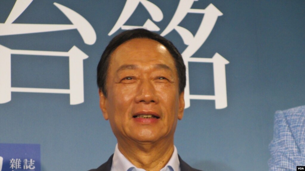 台湾鸿海集团创办人郭台铭2019年7月2日出席其新书发表会 （美国之音张永泰拍摄）