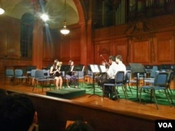 Playing in the Chamber Music Society at Phillips Academy