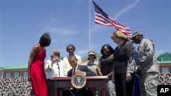 Presiden Obama di Fort Stewart, Georgia (27/4)