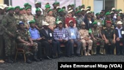 Les participants à l’exercice de la force africaine en attente, au siège de la base continentale de l’union africaine, à Douala, Cameroun, 18 septembre 2018. (VOA/Jules Emmanuel Ntap)
