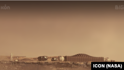 ICON. Візуалізація приміщення на тлі марсіанських дюн