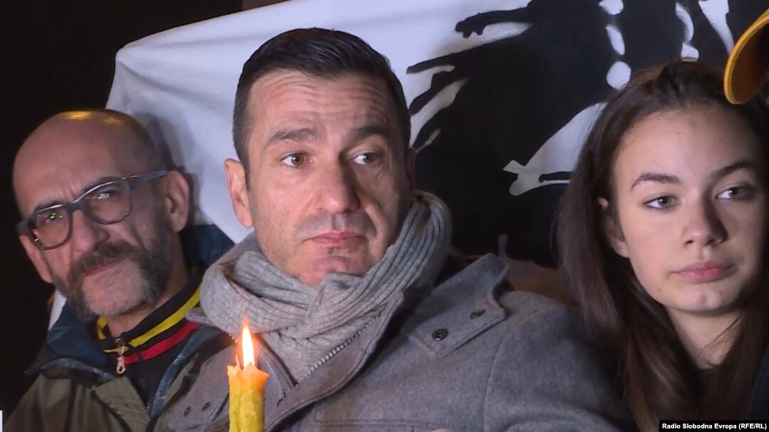 Bosnia and Herzegovina -- Davor Dragicevic, the father of the young man David, who believes that his 21-year-old son was murdered, at the rally in Banja Luka, December 27, 2018.