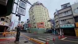 台灣花蓮2024年4月23日再發生地震。（美聯社轉發）