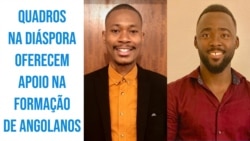 Adelino Bimba, presidente da AQDAFA, e Eduardo Ngudiangani, coord. do Dep. de Engenharia Informática