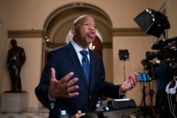 Rep. John Lewis, D-Ga., condemns remarks by President Donald Trump directed at four Democratic women of color who serve in the House, during an interview at the Capitol, July 16, 2019.