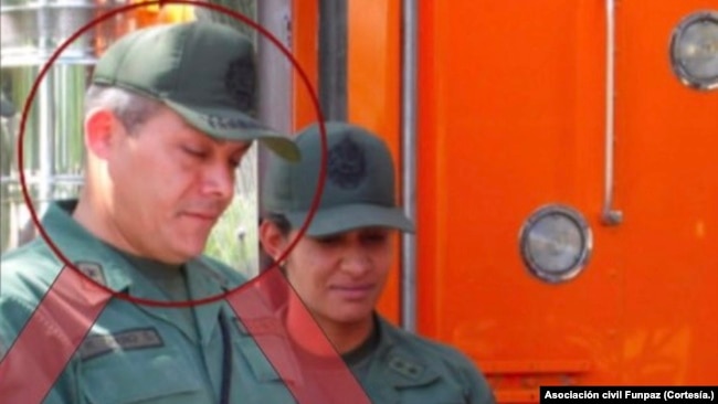 Fotografía del teniente coronel venezolano Rafael Quero Silva difundida por la asociación civil Funpaz y tomada cuando el oficial comandaba el Destacamento 47 de la Guardia Nacional Bolivariana, en Lara, Venezuela.