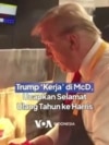 Trump 'Kerja' di McDonald's, Ucapkan Selamat Ulang Tahun ke Kamala Harris