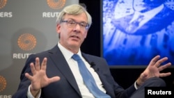 FILE PHOTO: Royal Bank of Canada CEO David McKay speaks with Reuters in Toronto, Sept. 28, 2017.