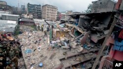 La Croix-Rouge kényane a dénombré plus de 60 personnes manquant à l'appel, faisant craindre un bilan définitif bien plus élevé. Nairobi, Kenya, le 30 avril 2016.