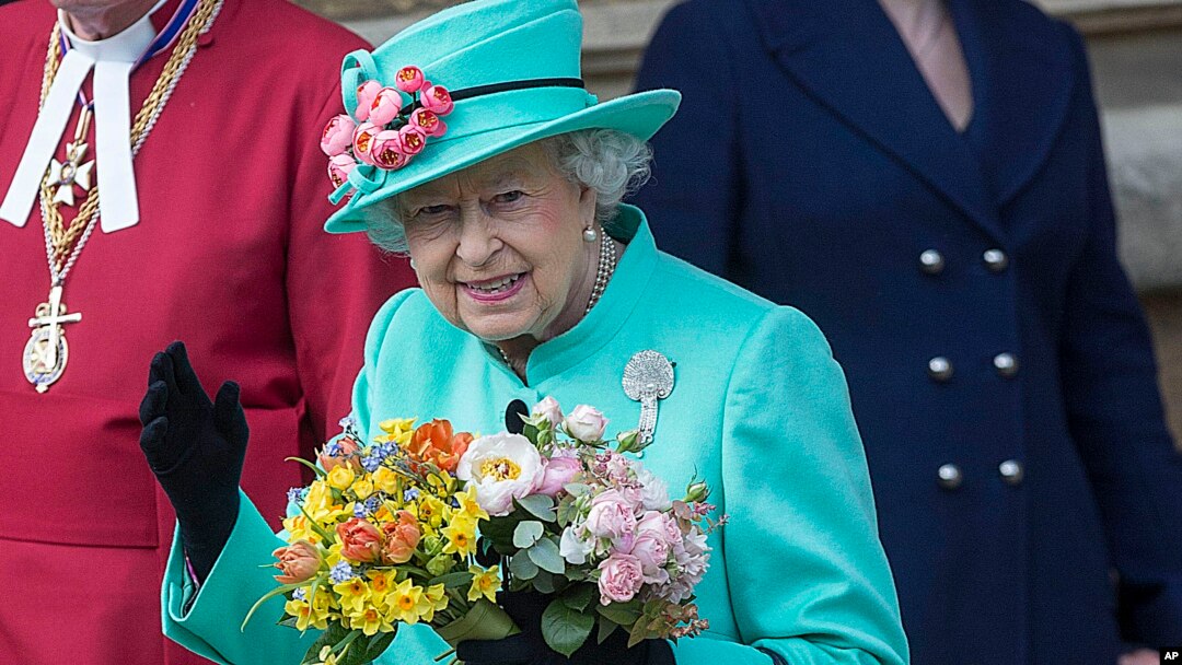 Nữ hoàng Elizabeth tại Cung điện Windsor, ngày 16/4/2017. 