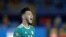 Ramy Bensebaini célèbre son penalty réussi contre la  Cote d'Ivoire, Egypte, le 11 juillet 2019