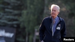 FILE - Veteran diplomat William Burns, currently president of the Carnegie Endowment for International Peace, is seen at the annual Allen and Co. Sun Valley media conference in Sun Valley, Idaho, July 11, 2019.