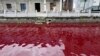 China's River Turns Red