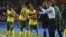 Stuart Baxter donne des instructions a ses joueurs lors du match contre le Nigeria, Egypte, le 9 juillet 2019