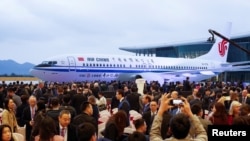 Pesawat Boeing 737 Max 8 milik maskapai penerbangan Air China, saat tiba di Zhoushan, provinsi Zhejiang, CHina, 15 Desember 2018. (Foto: dok).