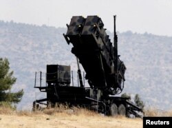 A Patriot missile battery, August 12, 2004.