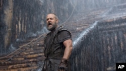 This image released by Paramount Pictures shows Russell Crowe in a scene from 'Noah.'