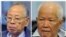 Ieng Sary, left, former Khmer Rouge foreign minister, and Khieu Samphan, former Khmer Rouge head of state, during a trial for former Khmer Rouge top leaders, in Phnom Penh, file photo. 