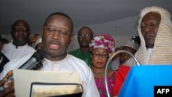 Julius Maada Bio arahira kuba umukuru w'igihugu mushasha wa Sierra Leone, Freetown, itariki 5/04/2018