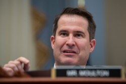 FILE - Rep. Seth Moulton, D-Mass., speaks during a hearing on Capitol Hill, Feb. 12, 2020.