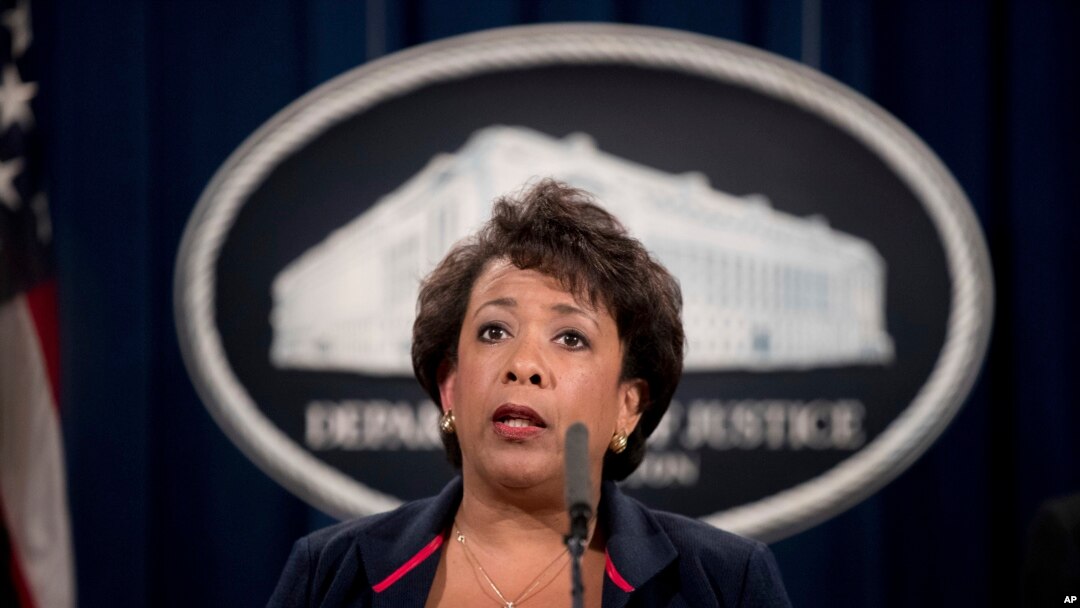 FILE - Attorney General Loretta Lynch.