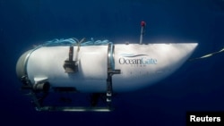 FOTO DE ARCHIVO: El sumergible Titán, operado por OceanGate Expeditions para explorar los restos del Titanic. (OceanGate Expeditions/via REUTERS)