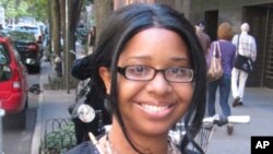 Jamaican-born Natisha Bowen smiles at her U.S. citizenship ceremony.