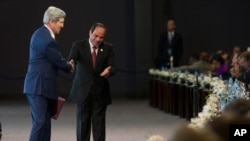 美国国务卿克里和埃及总统塞西3月13日出席沙姆沙伊赫经济会议