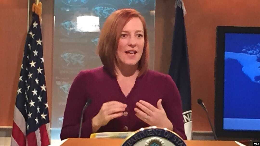Mantan juru bicara Deplu AS, Jen Psaki (foto: dok).