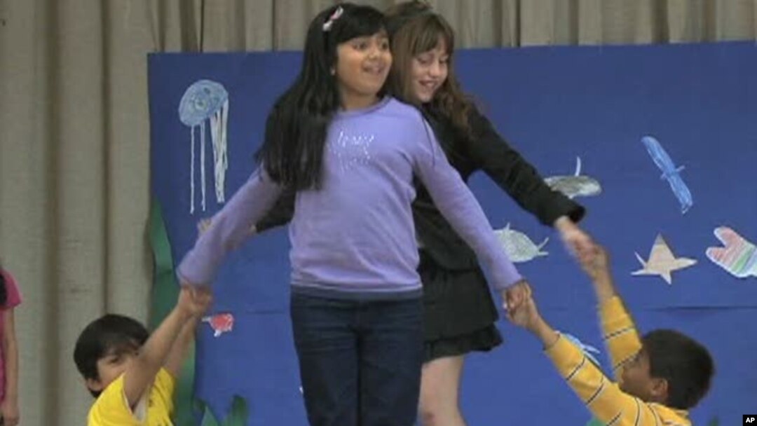 Young students work on musical theater