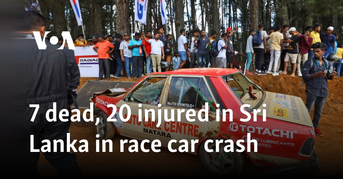 7 dead, 20 injured in Sri Lanka in race car crash