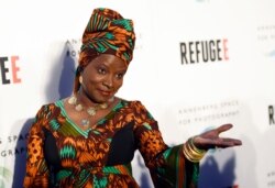 FILE - Singer and UNICEF Goodwill Ambassador Angelique Kidjo attends an event in Los Angeles, April 21, 2016.